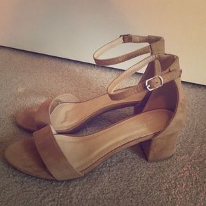 J. Adams Suede Block Heel Sandal
